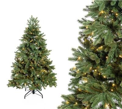 Umetno božično drevo z LED lučkami - videz bora - 150 cm