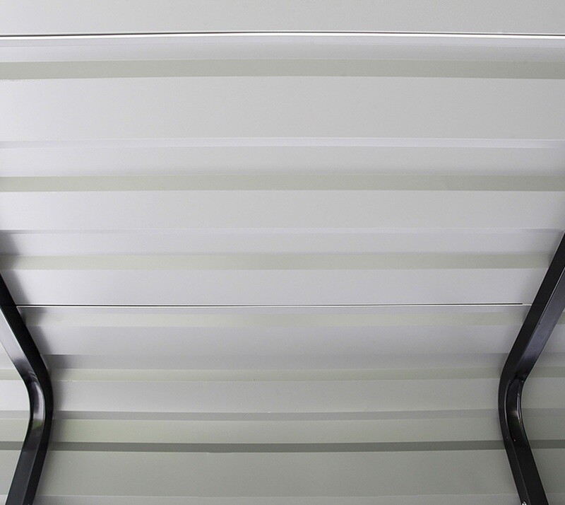 Jekleni nadstrešek Milano - 6,10 x 3,00 x 2,50 m - ČRNA