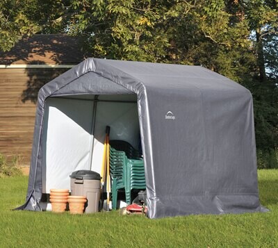 Garažni/skladiščni šotor 5,76 m² - 2,4 x 2,4 x 2,4 m - SIVA