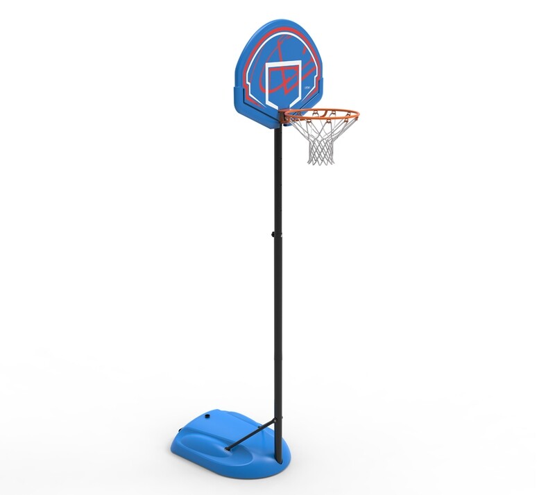 Koš za košarko Nebraska - višina od 167 do 228 cm - MODRA