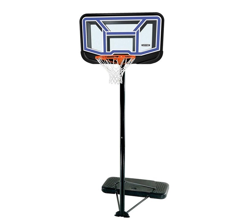 Koš za košarko Miami - višina od 228 do 304 cm - ČRNA/MODRA