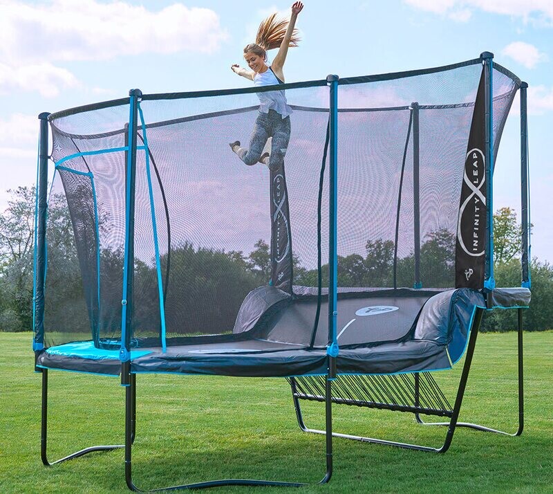 Trampolin Infinity z vključno z varnostno mrežo - 447 x 292 x 320 cm