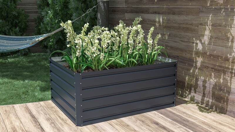 Visoka greda Daisy - 120 x 90 x 52 cm - ANTRACIT