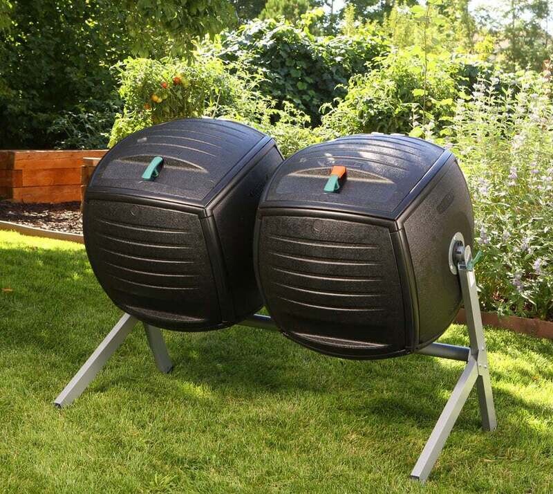 Plastični kompostnik 380 litrov - 79 x 144 x 110 cm - ČRNA