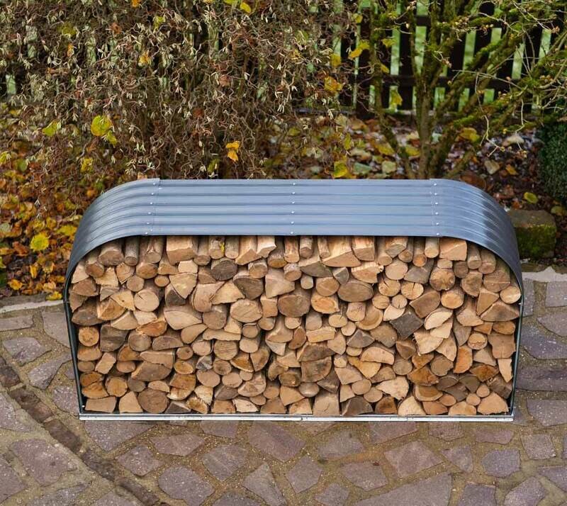 Jekleno stojalo za drva - 212 x 46 x 111 cm - ANTRACIT