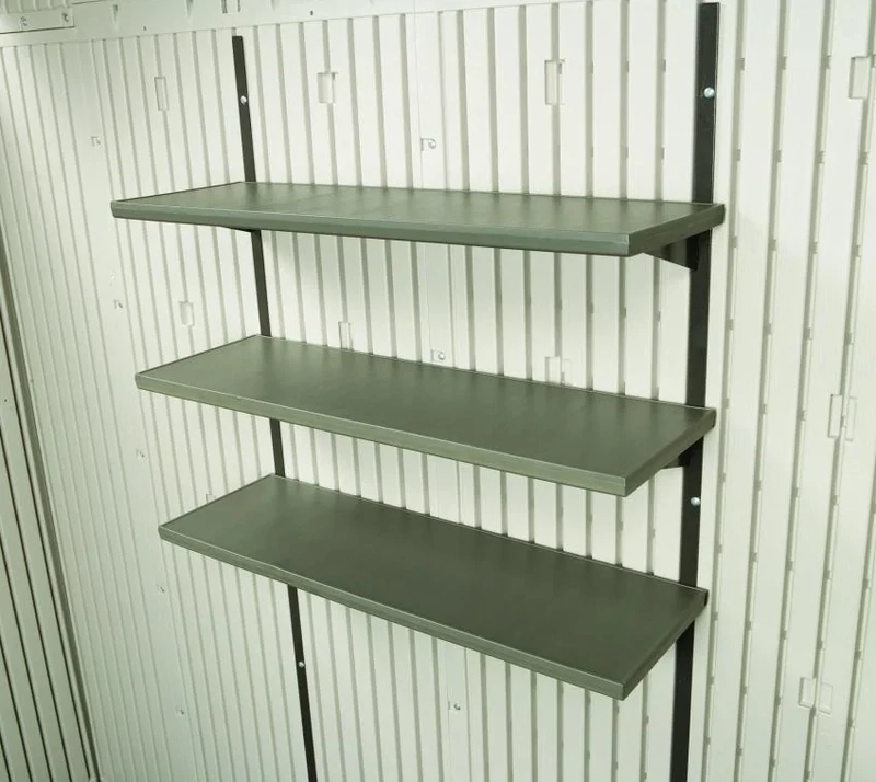 3 plastične police - 25 x 76 cm - SIVA