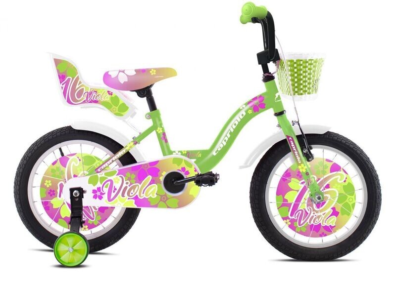 ​Otroško kolo BMX 16&#39;&#39; VIOLA - roza-zelena