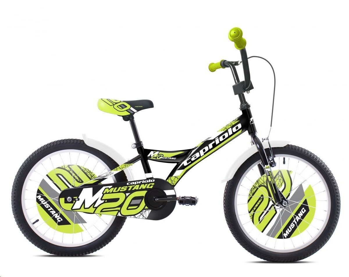 Otroško kolo MUSTANG BMX 20&quot; - zeleno-črn