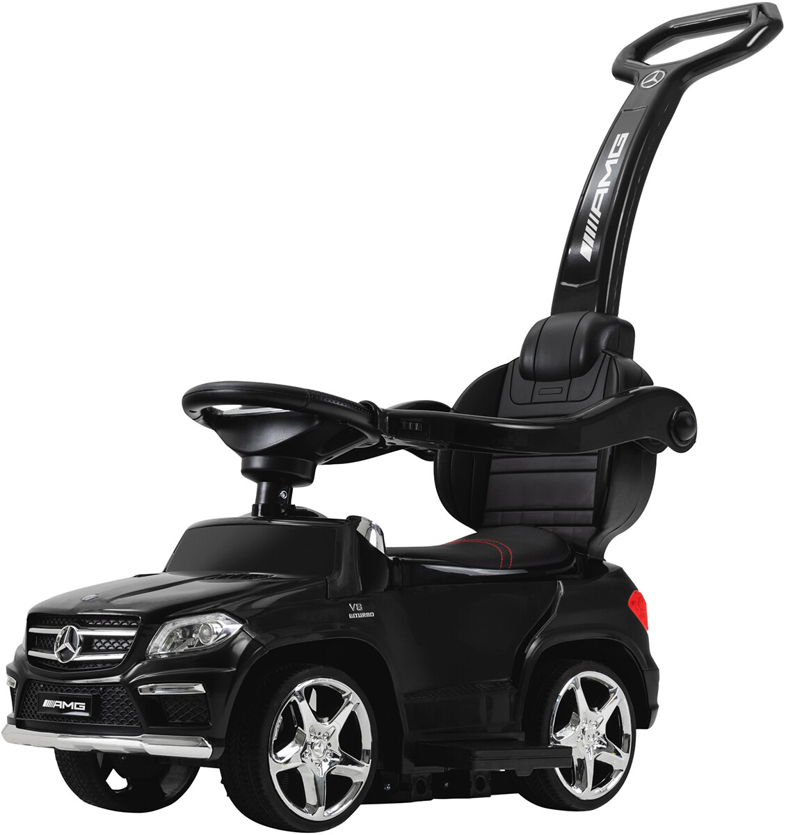 Otroški električni avto Mercedes AMG GL 63 z ročajem - več barv, Barva: Črna