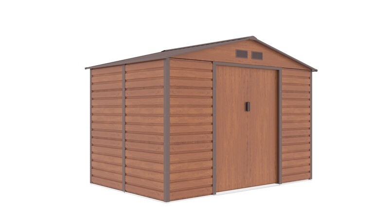 ​Vrtna kovinska hiška-uta-lopa 4,84 m² - 2,7 m x 1,8 m - RJAVA