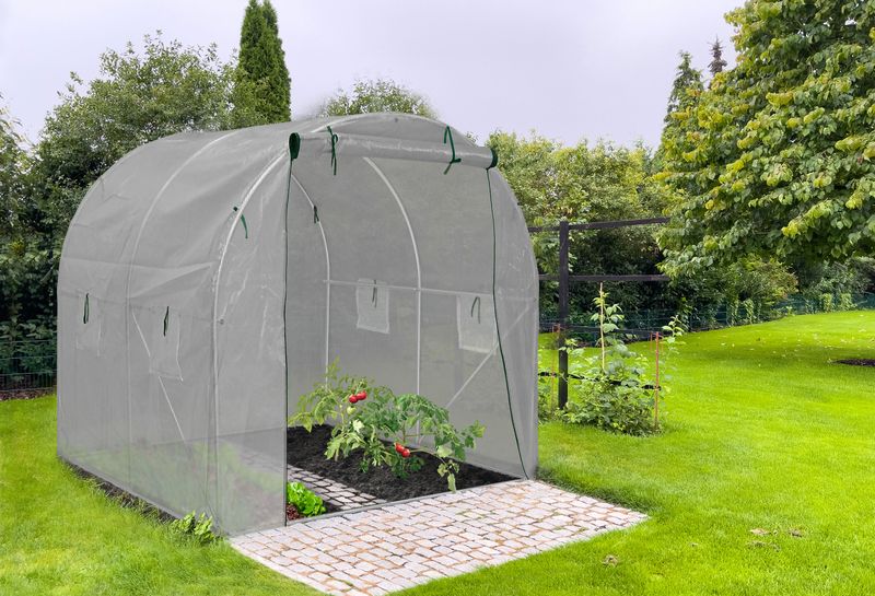 Rastlinjak 200 x 200 x 200 cm, bela folija