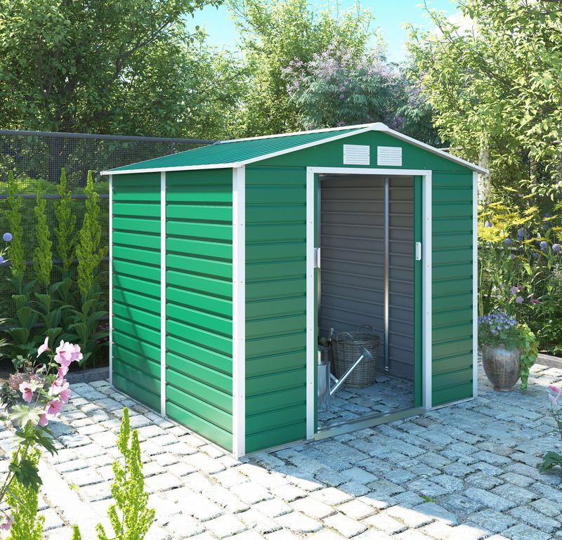 ​Vrtna kovinska hiška-uta-lopa 3,67 m² - 2,0 m x 1,8 m - ZELENA