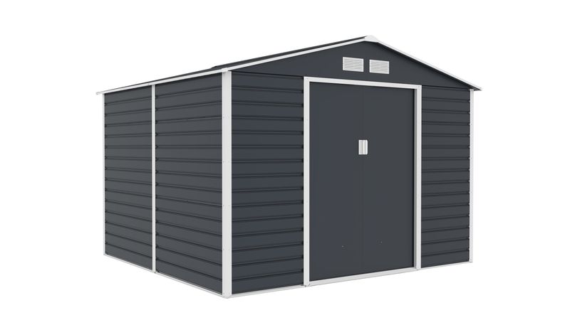 Vrtna kovinska hiška-uta-lopa 6,54 m² - 2,7 m x 2,5 m - ANTRAZIT