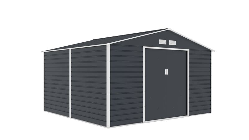 Vrtna kovinska hiška-uta-lopa 10,18 m² – 3,3 m x 3,1 m - ANTRAZIT
