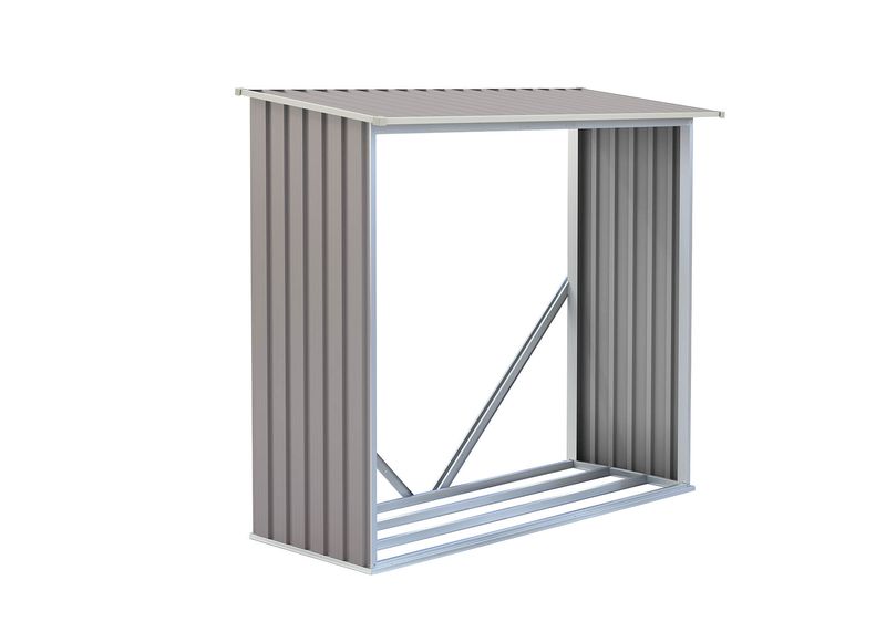 Stojalo za drva G21 WOH 136 - 182 x 75 cm, SIVA