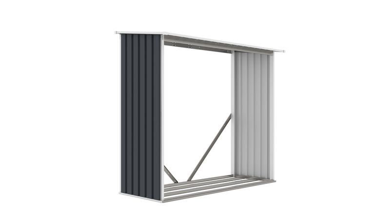 Stojalo za drva G21 WOH 136 - 182 x 75 cm, ANTRACIT