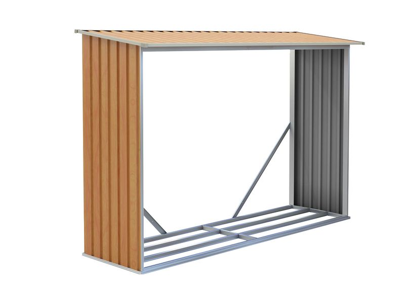 Stojalo za drva G21 WOH 181 - 242 x 75 cm, RJAVA