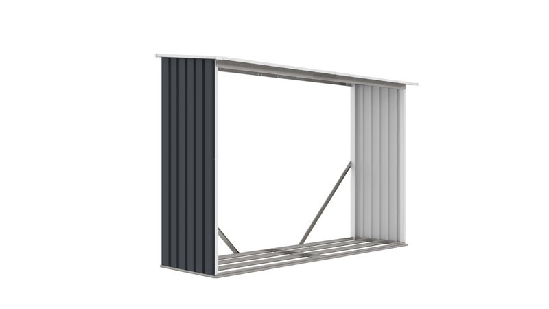 Stojalo za drva G21 WOH 181 - 242 x 75 cm, ANTRACIT