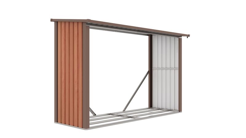 Stojalo za drva G21 WOH 335 - 242 x 89 cm, RJAVA