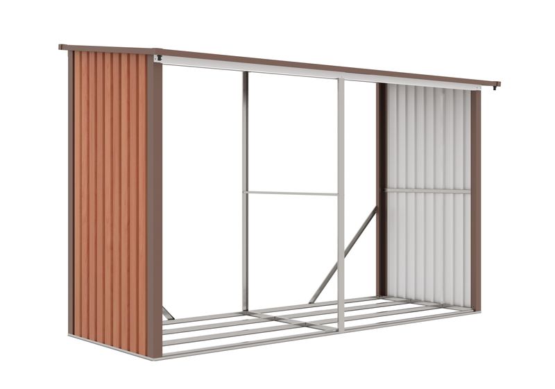 Stojalo za drva G21 WOH 682 - 302 x 119 cm, RJAVA