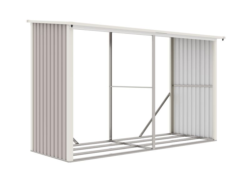Stojalo za drva G21 WOH 682 - 302 x 119 cm, SIVA