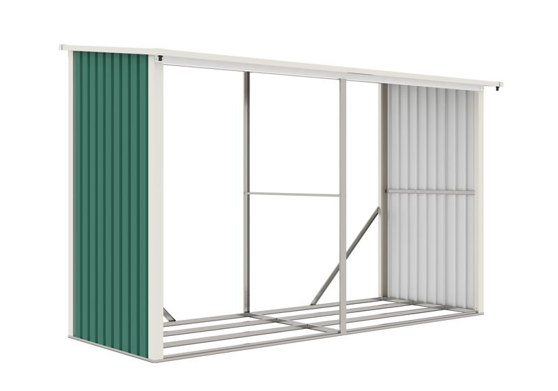 Stojalo za drva G21 WOH 682 - 302 x 119 cm, ZELENA