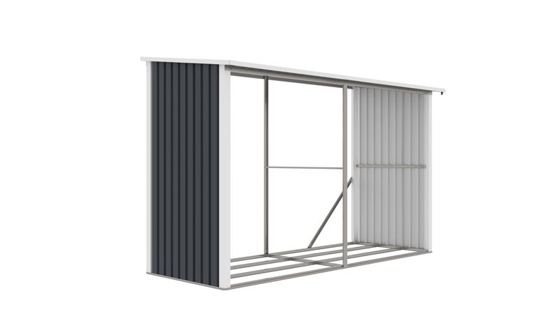 Stojalo za drva G21 WOH 682 - 302 x 119 cm, ANTRACIT