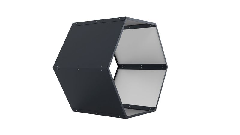 Stojalo za drva G21 HEX 53 - 92 x 60 cm, ANTRACIT