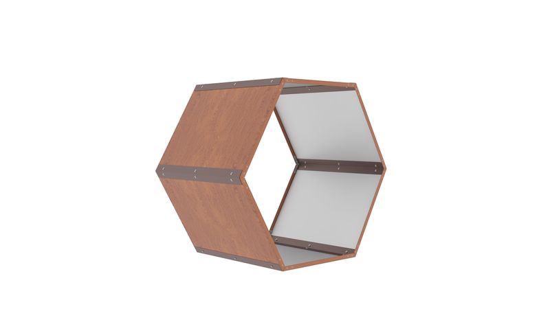 Stojalo za drva G21 HEX 53 - 92 x 60 cm, RJAVA