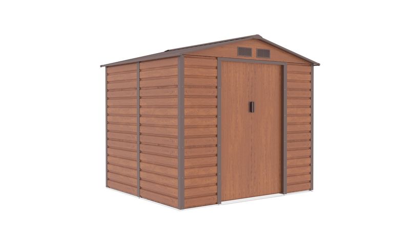 Vrtna kovinska hiška-uta-lopa 3,67 m² - 2,0 m x 1,8 m - RJAVA