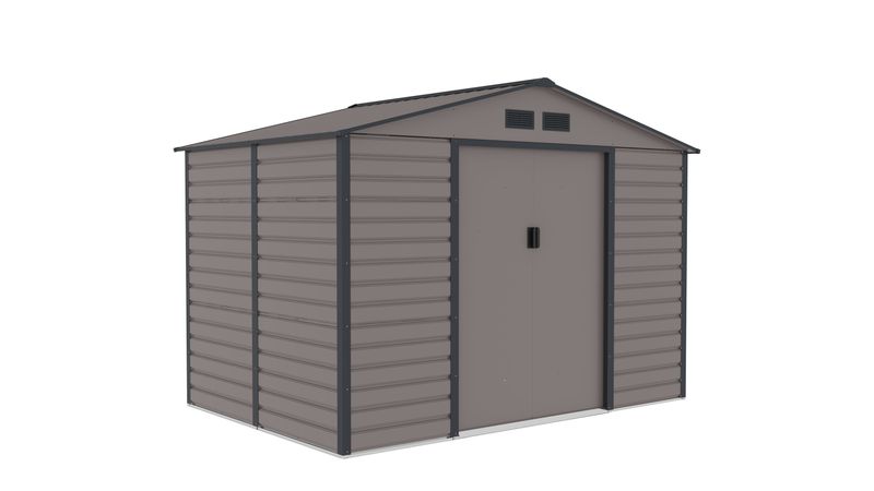 Vrtna kovinska hiška-uta-lopa 4,84 m²  - 2,7 m x 1,8 m - SIVA