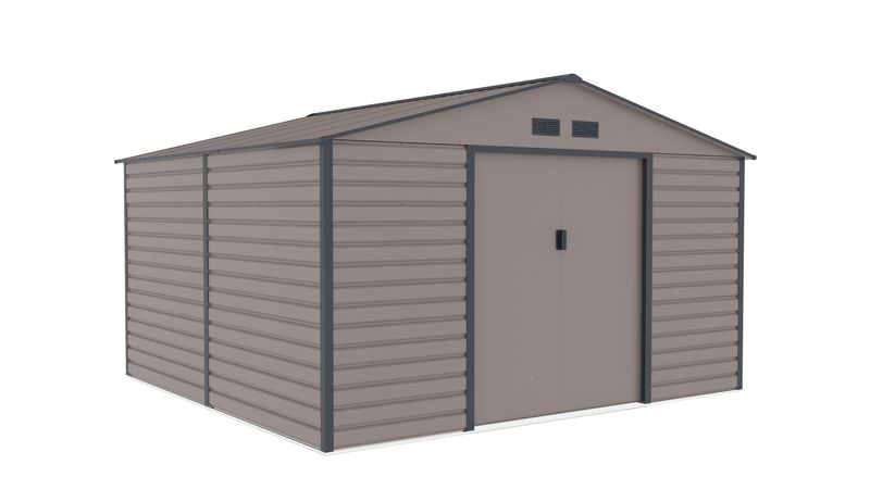 ​Vrtna kovinska hiška-uta-lopa 10,18 m² – 3,3 m x 3,1 m - SIVA
