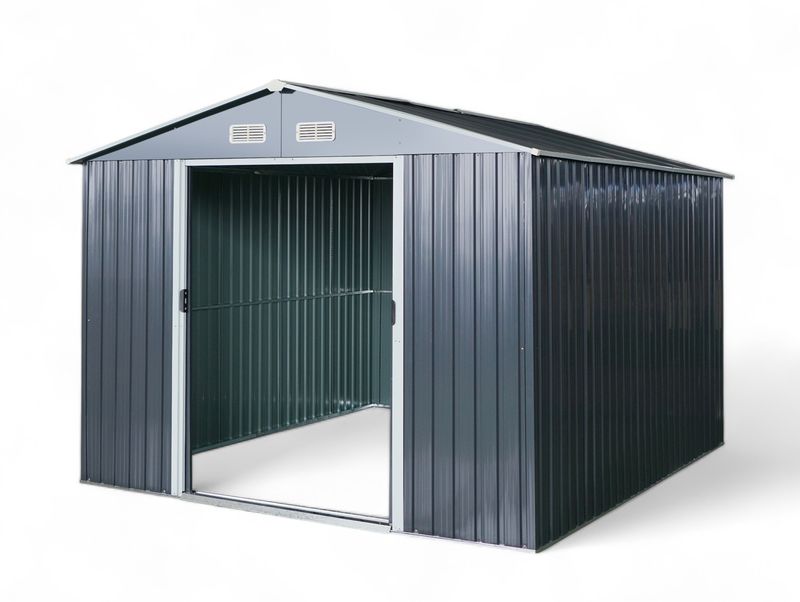 Vrtna kovinska hiška-uta-lopa 9 m² – 2,79 m x 3,24 m - ANTRACIT