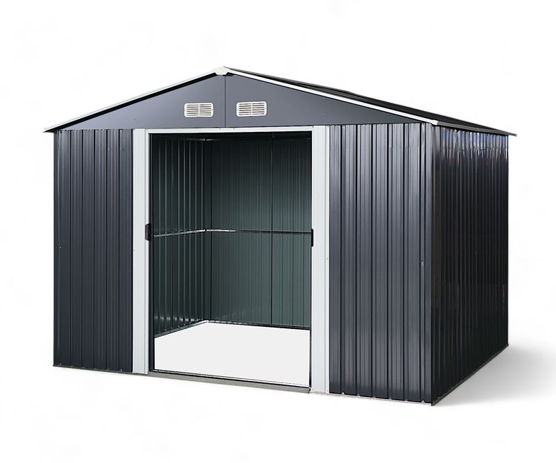 Vrtna kovinska hiška-uta-lopa 7,0 m² - 3,01 m x 2,38 m - ANTRAZIT