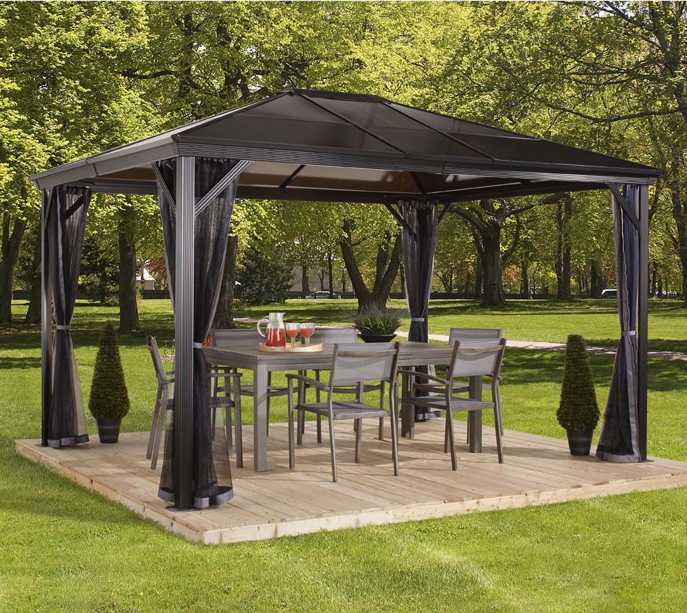Aluminijasti paviljon Verona - vklj. z mrežo proti komarjem | 298 x 423 x 261 cm |