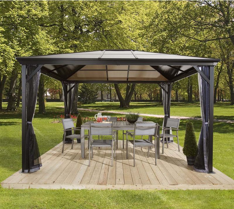 Aluminijasti paviljon Verona - vklj. z mrežo proti komarjem | 298 x 423 x 261 cm |