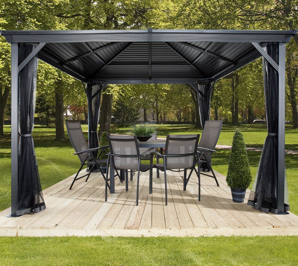 Aluminijasti paviljon Ventura | 296 x 296 x 260 cm |