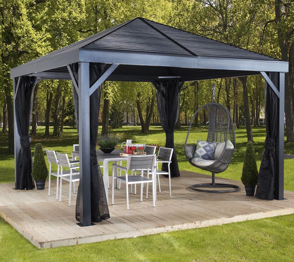 Aluminijasti paviljon South Beach - vklj. z mrežo proti komarjem | 363 x 363 x 310 cm |