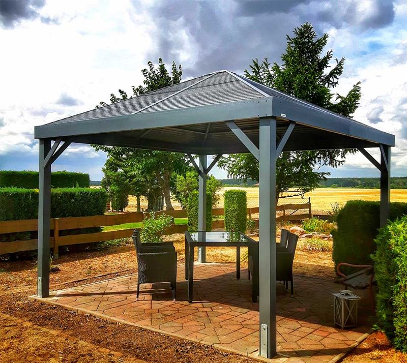 Aluminijasti paviljon South Beach - vklj. z mrežo proti komarjem | 363 x 363 x 310 cm |