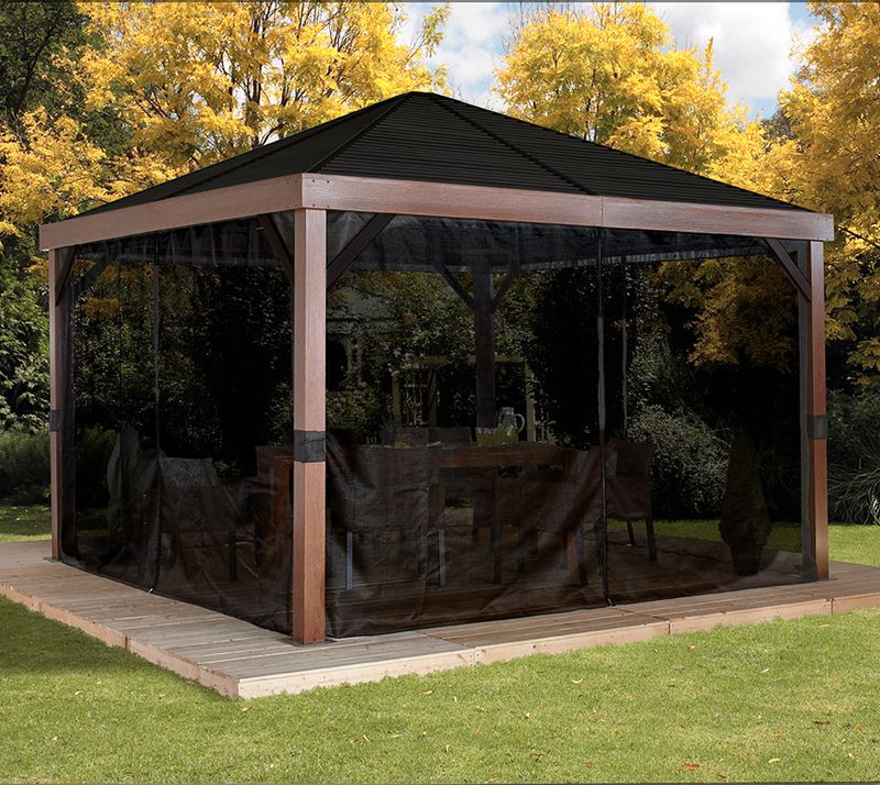 Aluminijasti paviljon Valencia - vklj. z mrežo proti komarjem | 363 x 363 x 310 cm |
