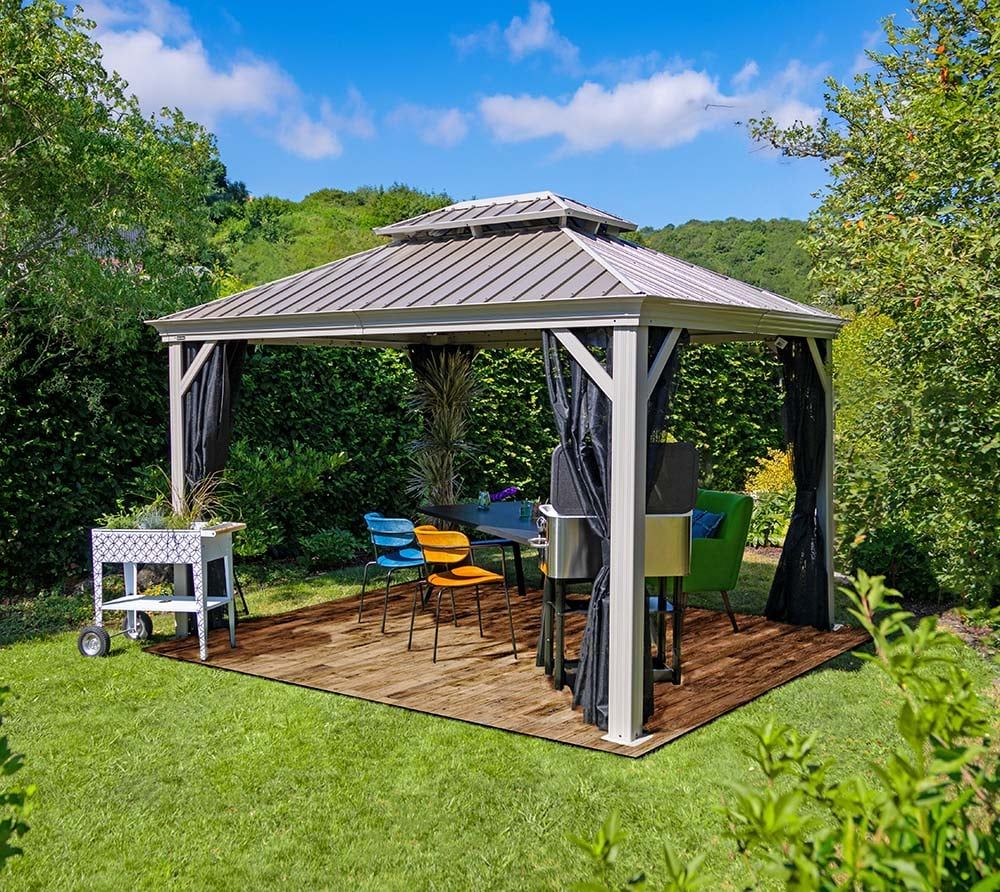 Aluminijasti paviljon Messina - vklj. z mrežo proti komarjem | 363 x 483 x 307 cm |