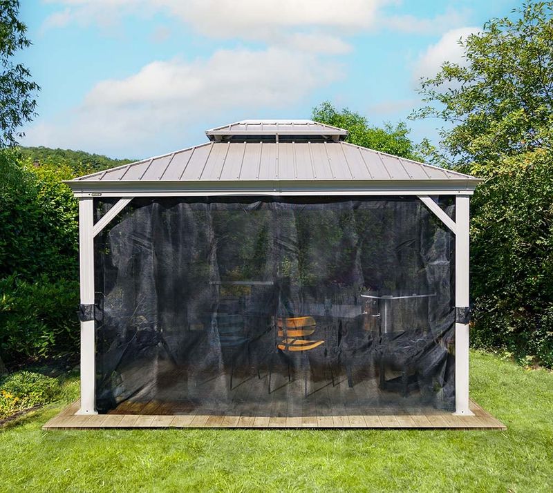 Aluminijasti paviljon Messina - vklj. z mrežo proti komarjem | 363 x 483 x 307 cm |