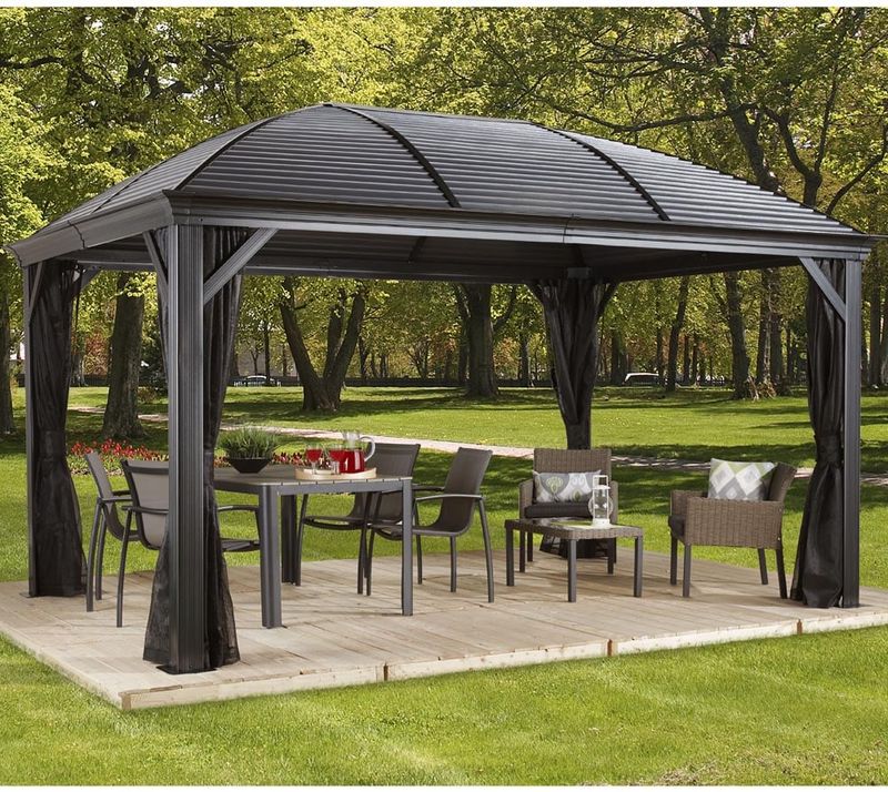 Aluminijasti paviljon Moreno - vklj. z mrežo proti komarjem | 298 x 423 x 283 cm |