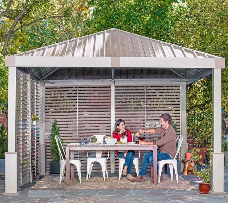 Aluminijasti paviljon Nanda | 363 x 363 x 313 cm |