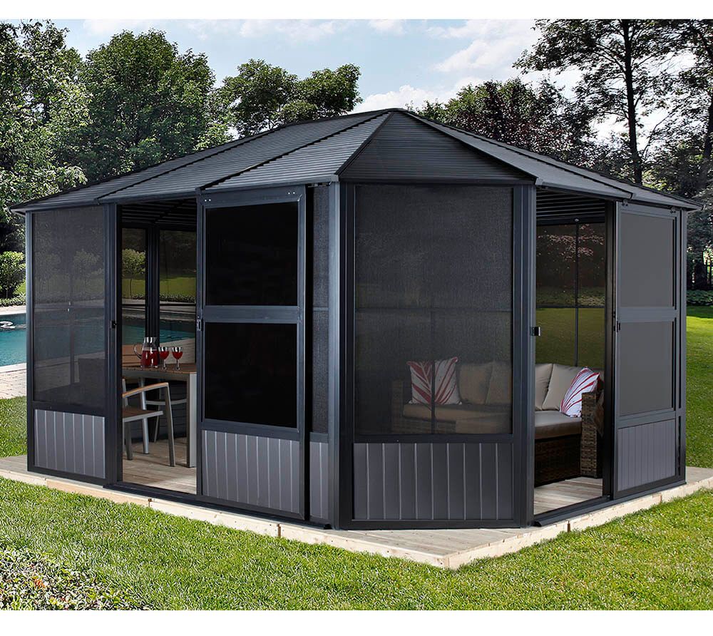 Aluminijasti paviljon Charleston | 384 x 384 x 281 cm |