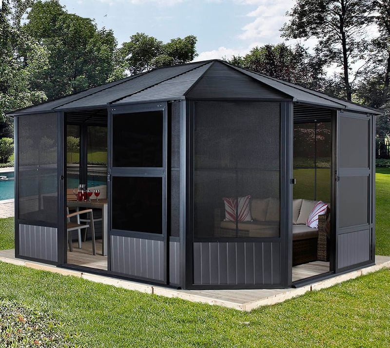 Aluminijasti paviljon Charleston | 384 x 489 x 281 cm |
