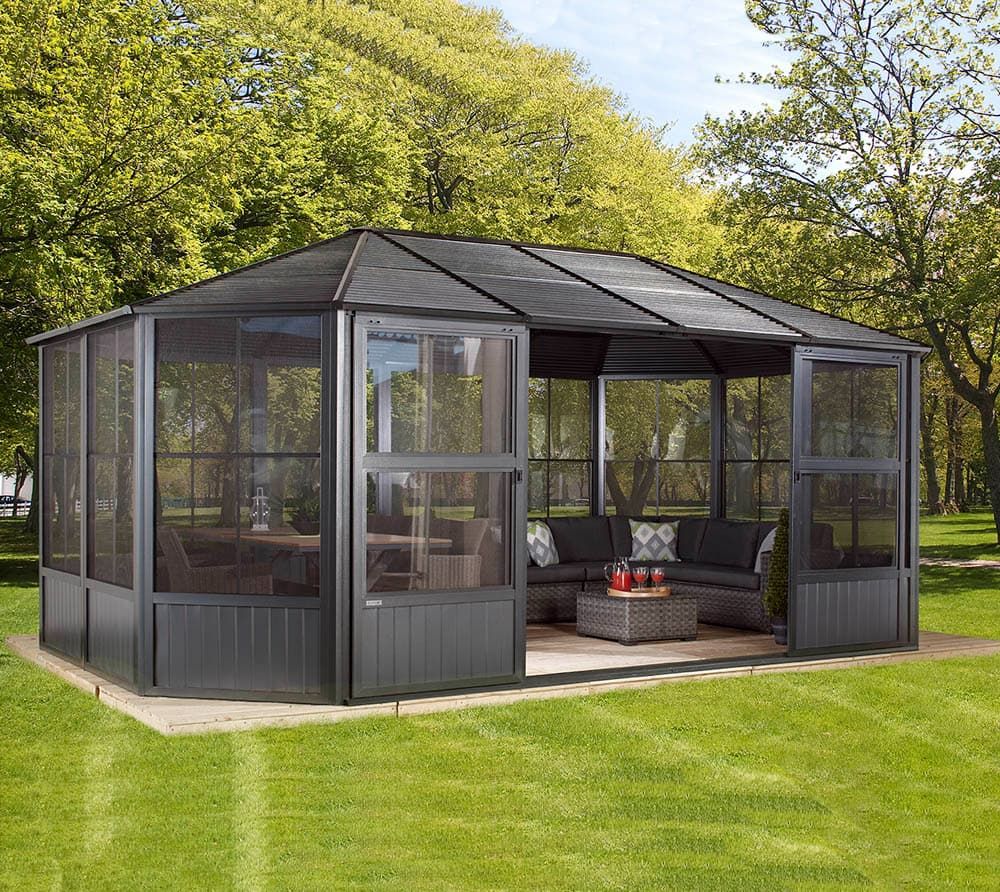 Aluminijasti paviljon Charleston | 384 x 594 x 281 cm |