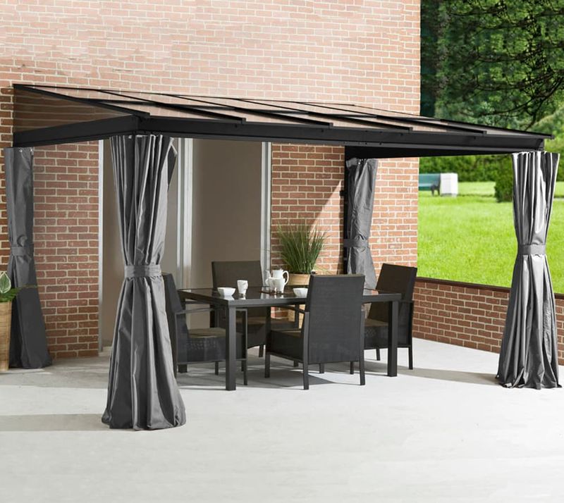 Aluminijasti nadstrešek St. Barth | Antracit | 296 x 424 x 240 cm