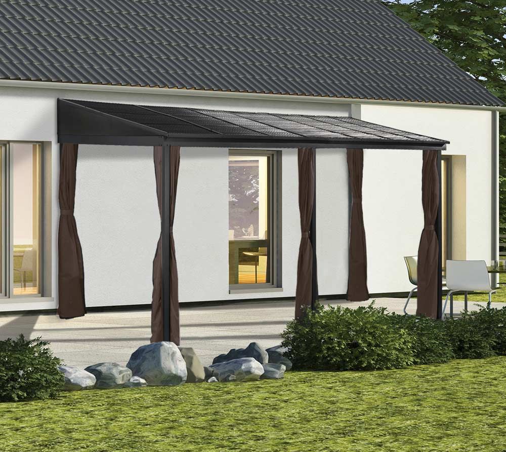 Aluminijasti nadstrešek Portland | Antracit | 288 x 488 x 240 cm