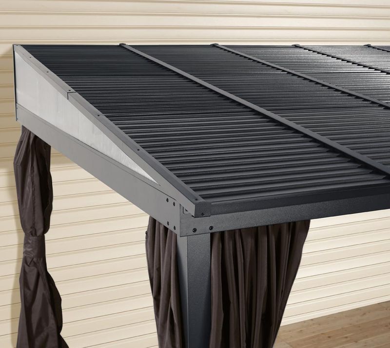 Aluminijasti nadstrešek Portland | Antracit | 288 x 488 x 240 cm